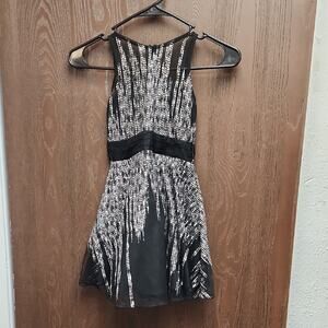 Emily West Black and White Backless Dress
